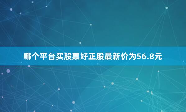哪个平台买股票好正股最新价为56.8元