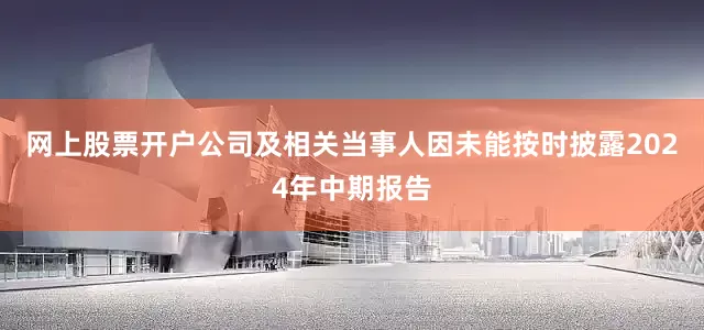 网上股票开户公司及相关当事人因未能按时披露2024年中期报告