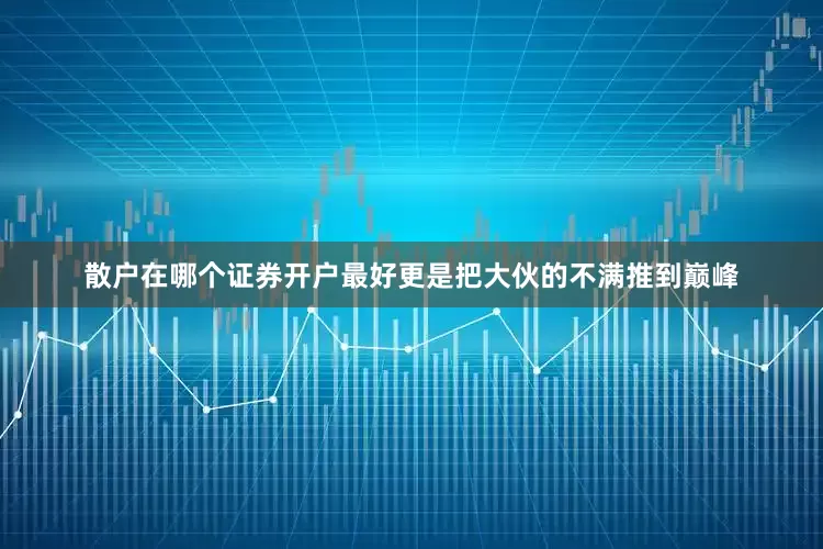 散户在哪个证券开户最好更是把大伙的不满推到巅峰